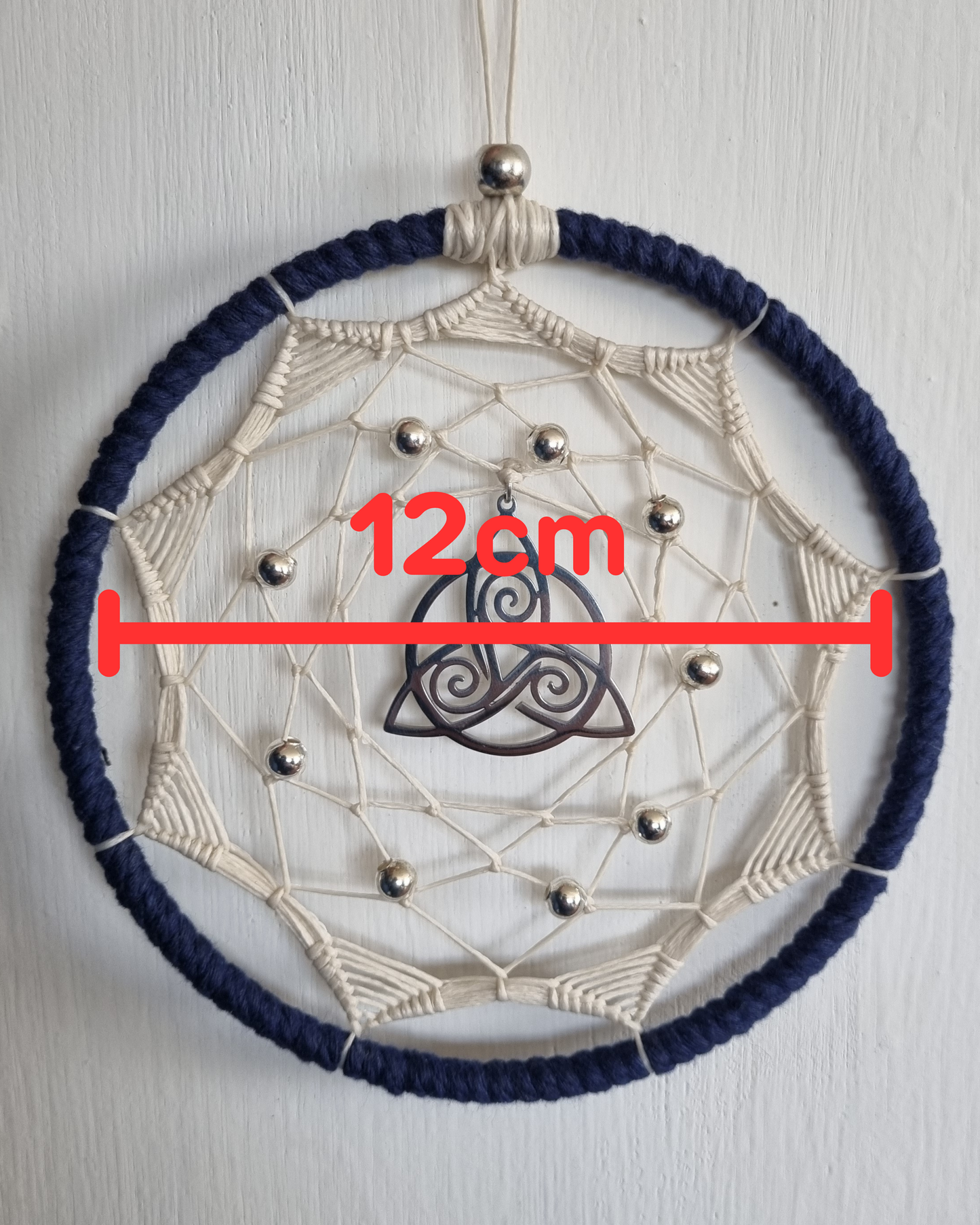 Triquetra Mandala Dark blue Ø12cm (4.7in)