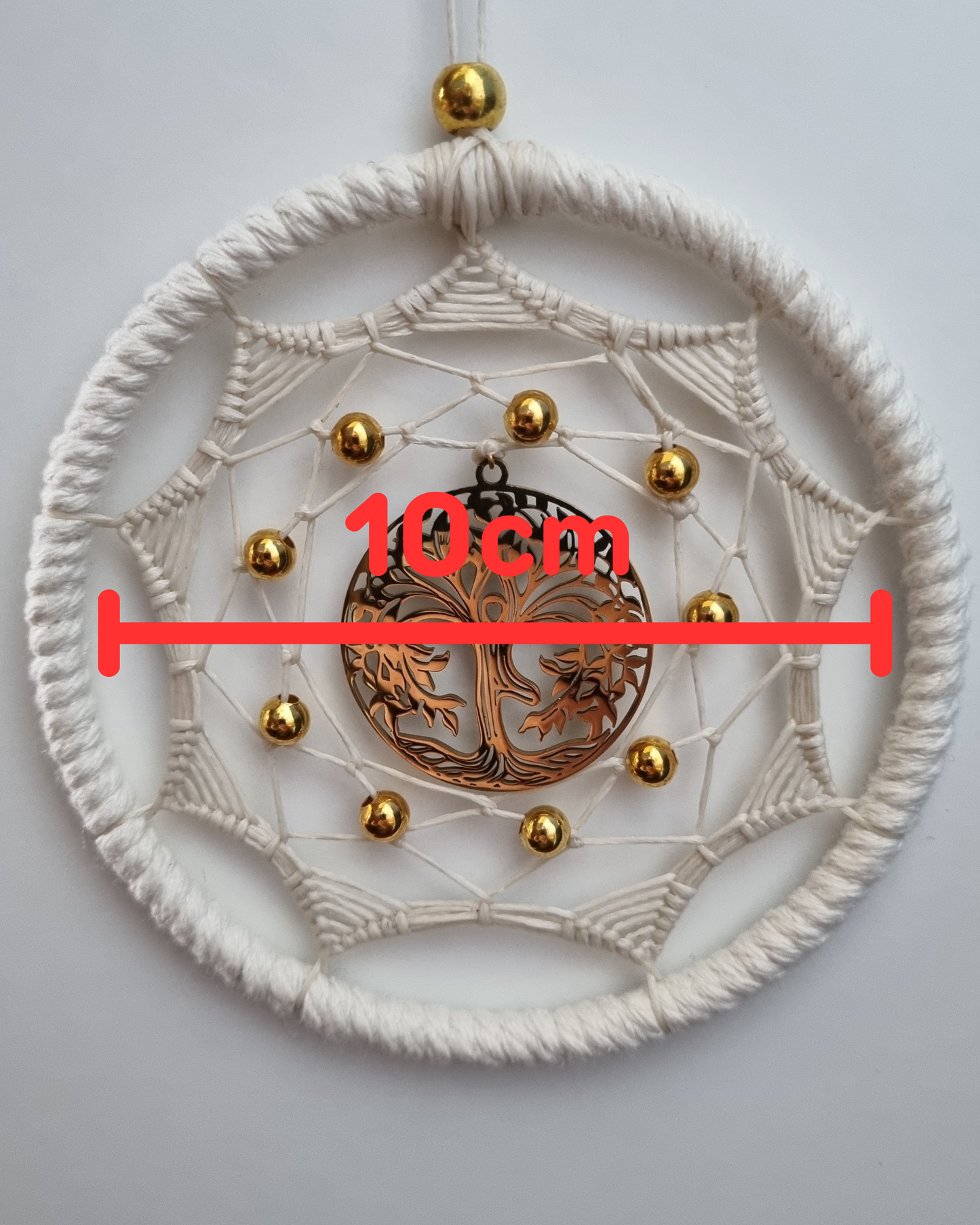 Crann Mandala white-gold Ø10cm (3.9in)