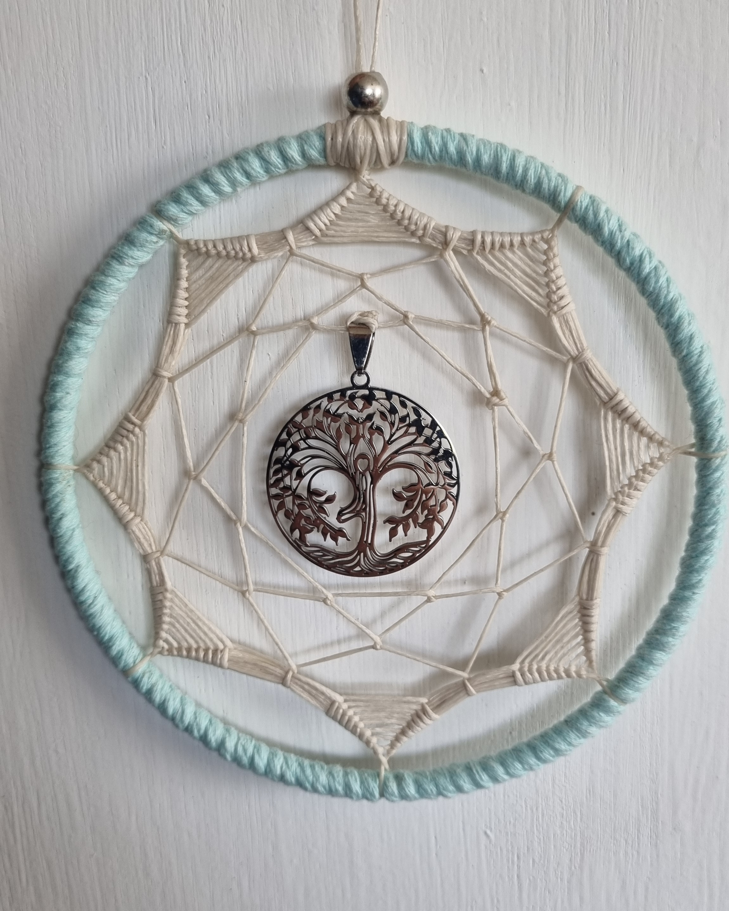 Crann Mandala Turquoise-White Ø12cm (4.7in)